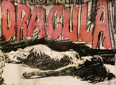 39art.jpg - Count Dracula poster from Monster Times closeup