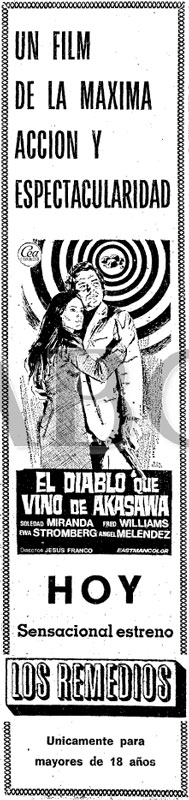 056ad1.jpg - Devil Came From Akasava Spanish newspaper ad